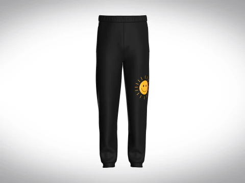 태양이 있는 검은색 조깅하는 사람 3D 모델