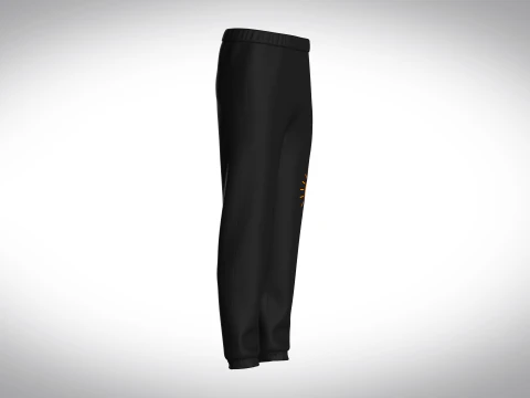 Jogger Preto Com Sol Modelo 3D