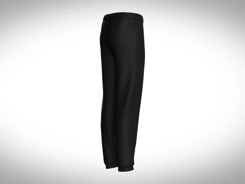 Jogger Preto Com Sol Modelo 3D