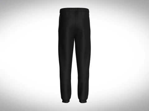 Jogger Preto Com Sol Modelo 3D