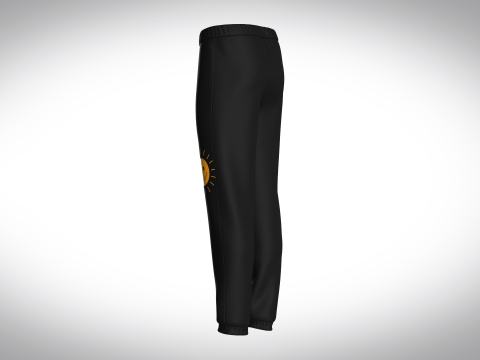 Black Jogger With Sun 3D Model