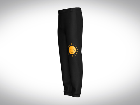 Black Jogger With Sun 3D Model