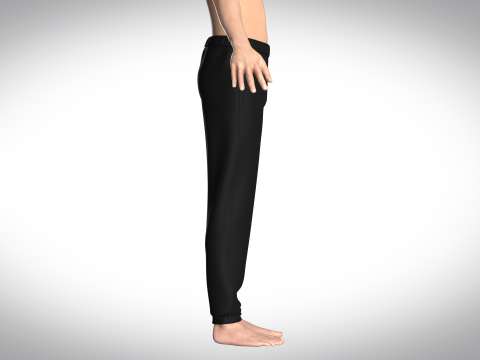 Black Jogger With Sun 3D Model