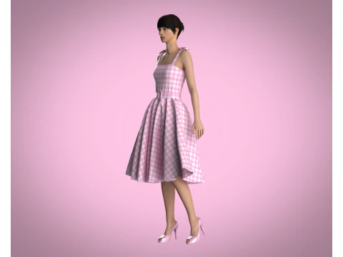 Barbie Dress 3D Model