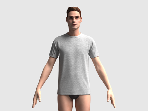 Basic Regular Tshirt 3D Model