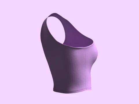 Asymmetric - One Shoulder Top 3D Model