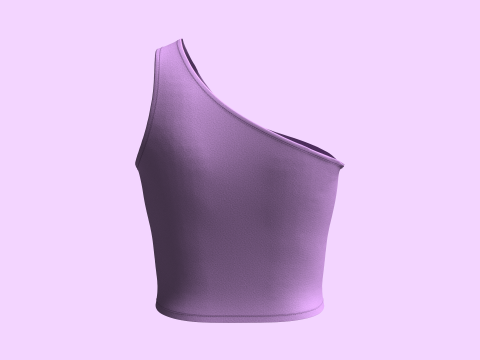 Asymmetric - One Shoulder Top Modello 3D