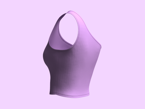 Asymmetric - One Shoulder Top Modello 3D