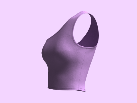 Asymmetric - One Shoulder Top Modello 3D