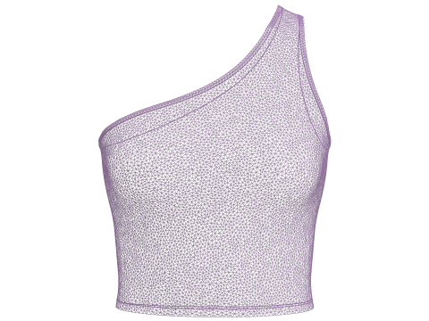 Asymmetric - One Shoulder Top Modello 3D
