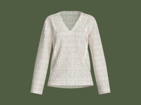 Топы с V-образным вырезом для девочек 3D Модель