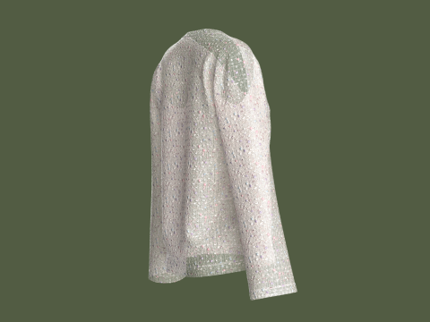 Girls V-Neck Tops 3D 模型