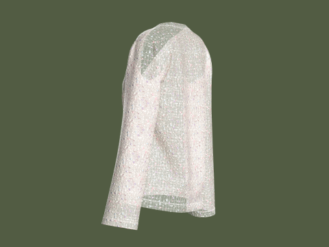 Girls V-Neck Tops 3D 模型