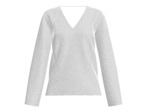 Girls V-Neck Tops 3D 模型