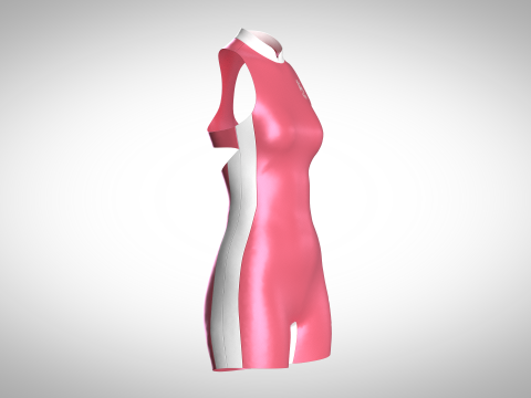 Girls Surf Unitard Modelo 3D