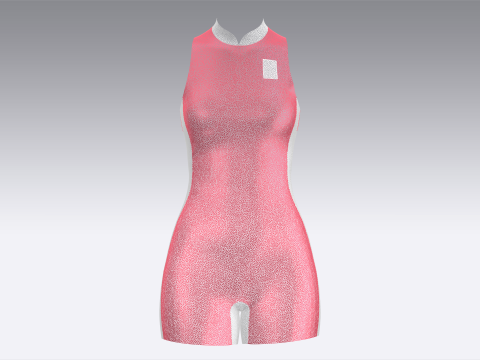 Girls Surf Unitard Modelo 3D