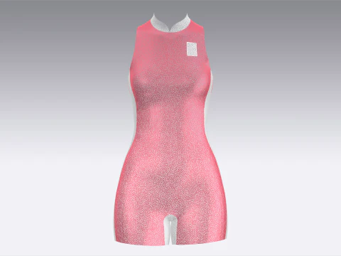 Girls Surf Unitard 3D Model