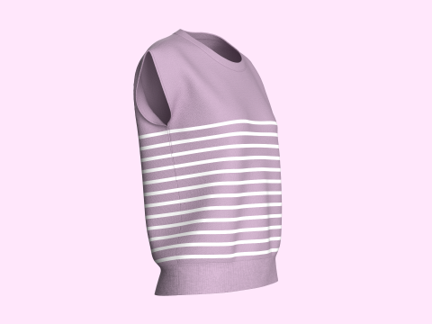 Girls Sleeveless Top 3D Model