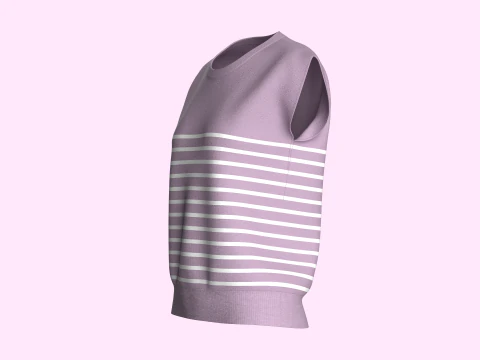 Girls Sleeveless Top 3D Model