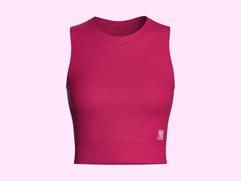 Girls Sleeveless Crop Top Modèle 3D