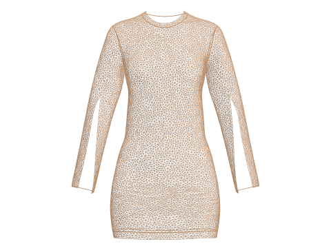 Girls Cut Sleeve Dress 3D-Modell