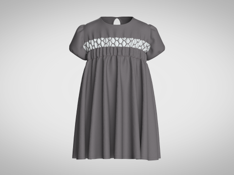 Kids Party Dress 3D Modell