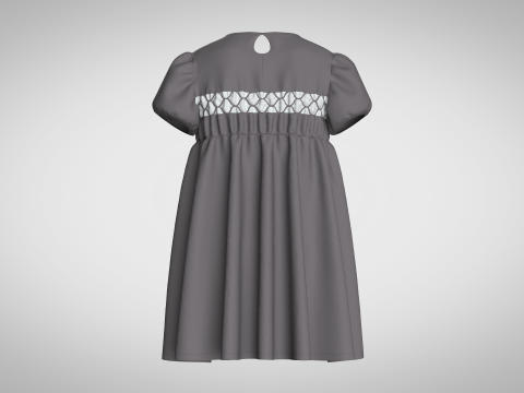 Kids Party Dress 3D Modell
