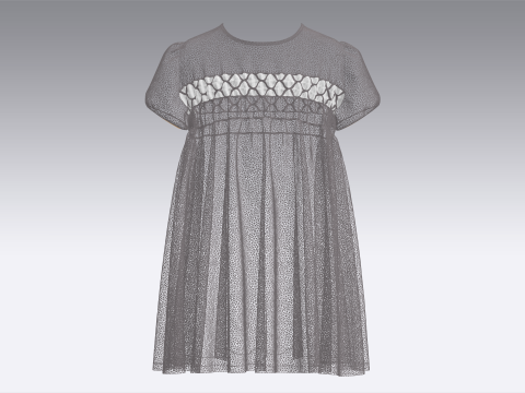 Kids Party Dress 3D Modell