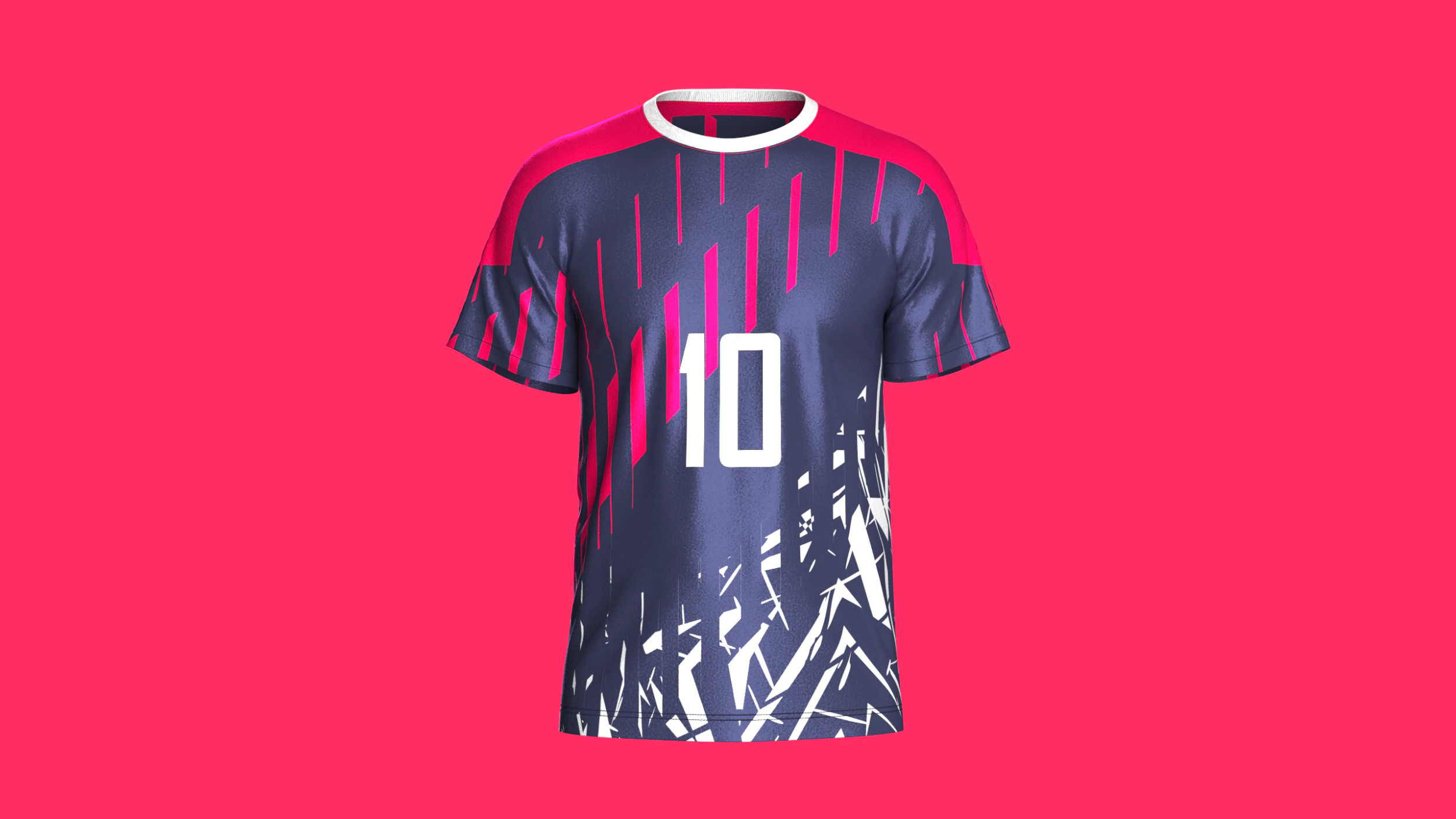 Soccer Dark blue with multi color Jersey Player-10 3D Model .c4d .max .obj .3ds .fbx .stl .blend