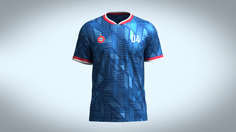 Soccer Blue Jersey Player - 04 3D-Modell .c4d .max .obj .3ds .fbx .stl .blend 