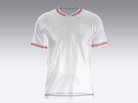 Soccer Blue Jersey Player - 04 3D-Modell