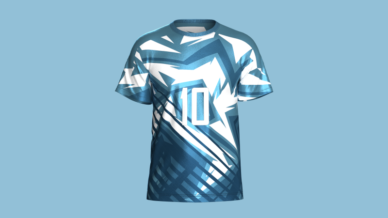 Soccer Blue and white color Jersey Player-10 3D Model .c4d .max .obj .3ds .fbx .stl .blend 