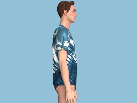 Soccer Blue and white color Jersey Player-10 3D Model