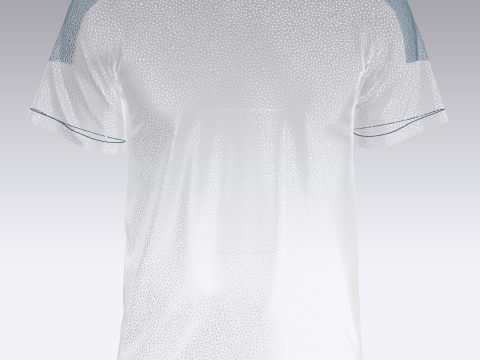 Soccer Blue and white color Jersey Player-10 3D Model
