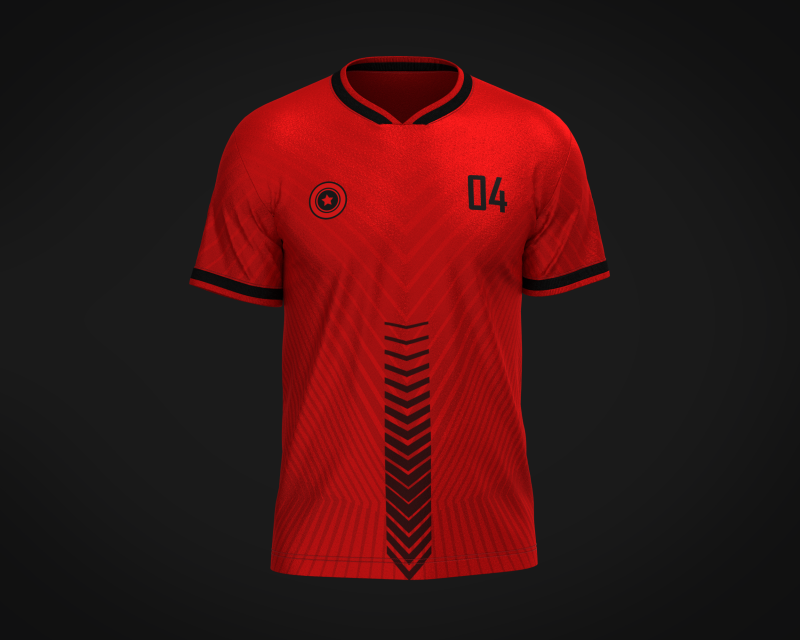 Soccer Red Jersey Player-04 Model 3D .c4d .max .obj .3ds .fbx .stl .blend 