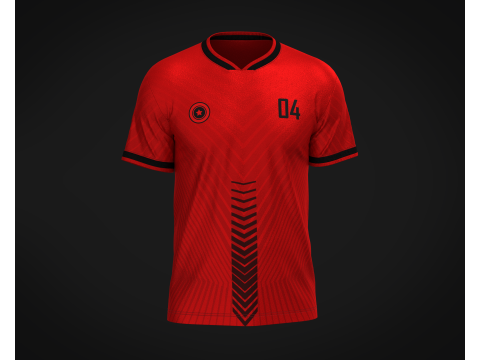 Soccer Red Jersey Player-04 Modello 3D