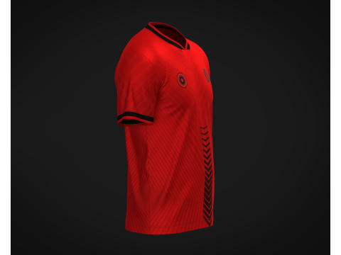 Soccer Red Jersey Player-04 Model 3D