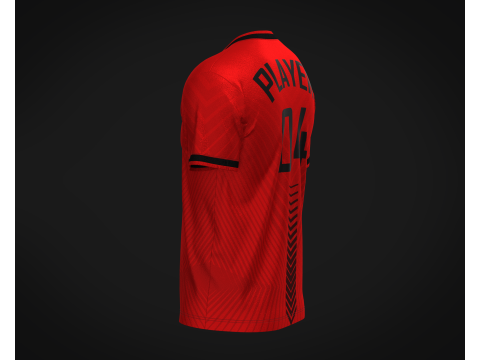 Soccer Red Jersey Player-04 Model 3D