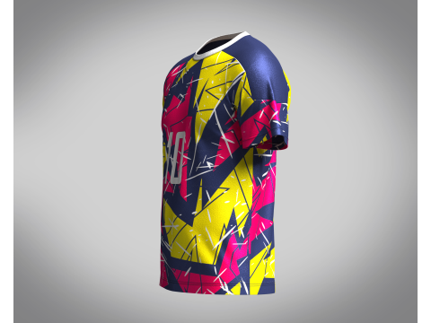 Soccer Hot pink with multi color Jersey Player-10 3D Модель
