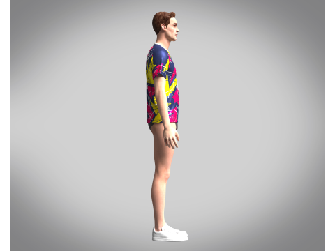 Soccer Hot pink with multi color Jersey Player-10 3D Модель