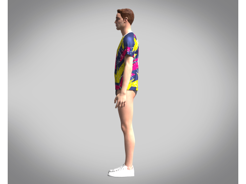 Soccer Hot pink with multi color Jersey Player-10 3D Модель