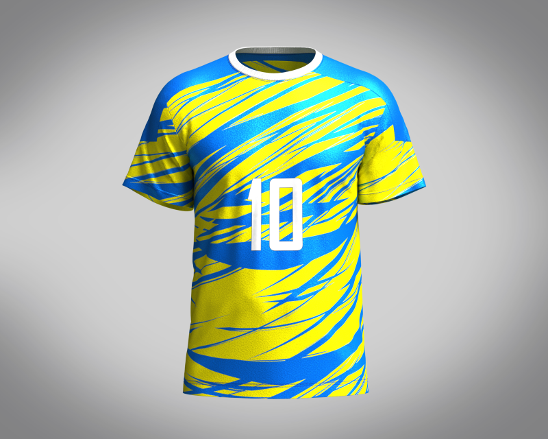 Soccer Yellow with Ske Blue Purple Jersey Player-10 3D 模型 .c4d .max .obj .3ds .fbx .stl .blend 