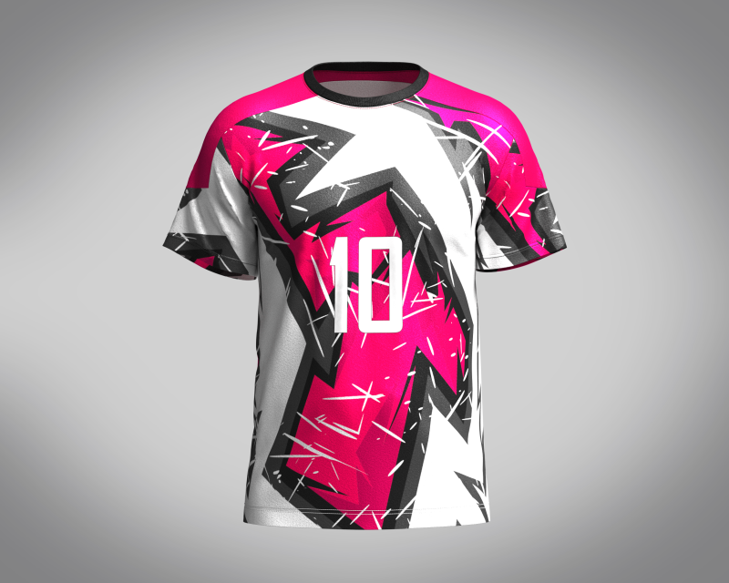 Soccer White with multi color Jersey Player-10 3D 模型 .c4d .max .obj .3ds .fbx .stl .blend 