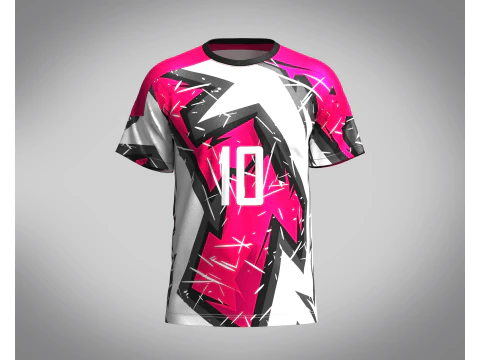 Футбольный белый с разноцветной майкой Player-10 3D Модель