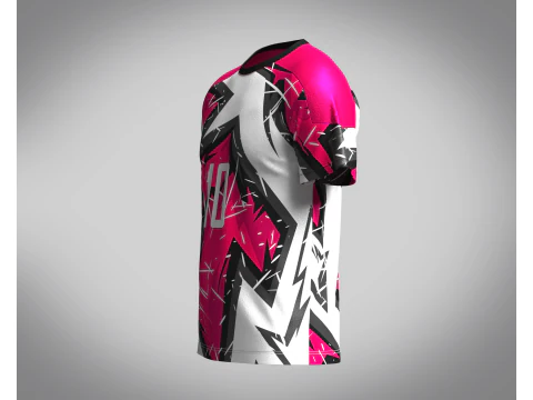 Soccer White with multi color Jersey Player-10 3D Model