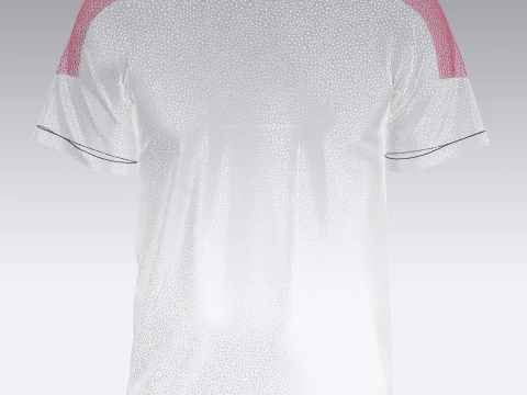 Soccer White with multi color Jersey Player-10 3D Model