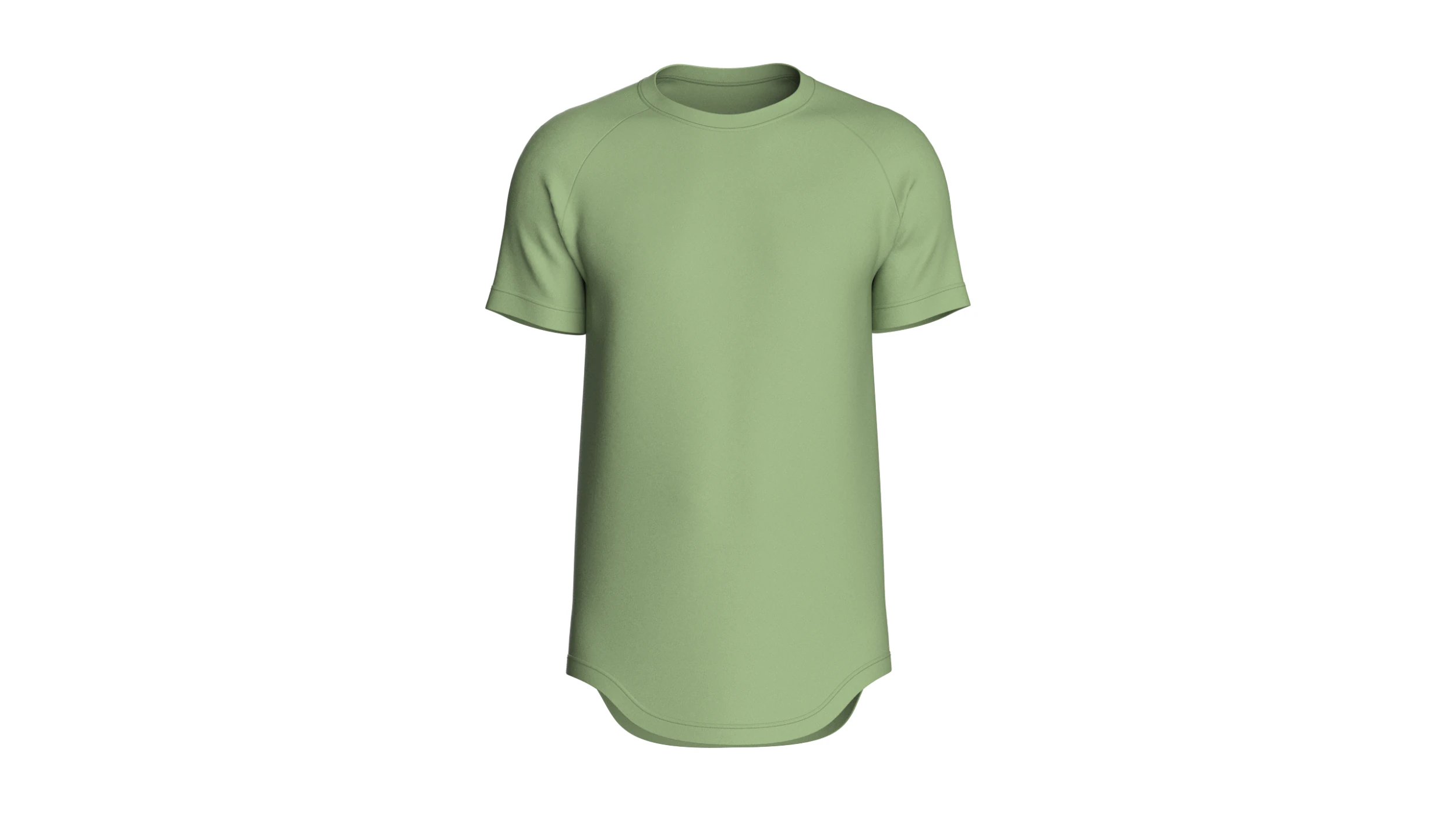 Men Scalloped Tshirt 3D Model .c4d .max .obj .3ds .fbx .stl .blend 