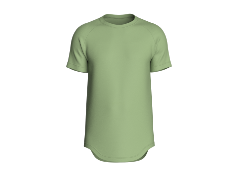 Men Scalloped Tshirt Model 3D
