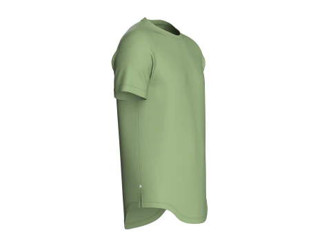 Men Scalloped Tshirt 3D Model