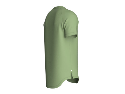Men Scalloped Tshirt Modelo 3D